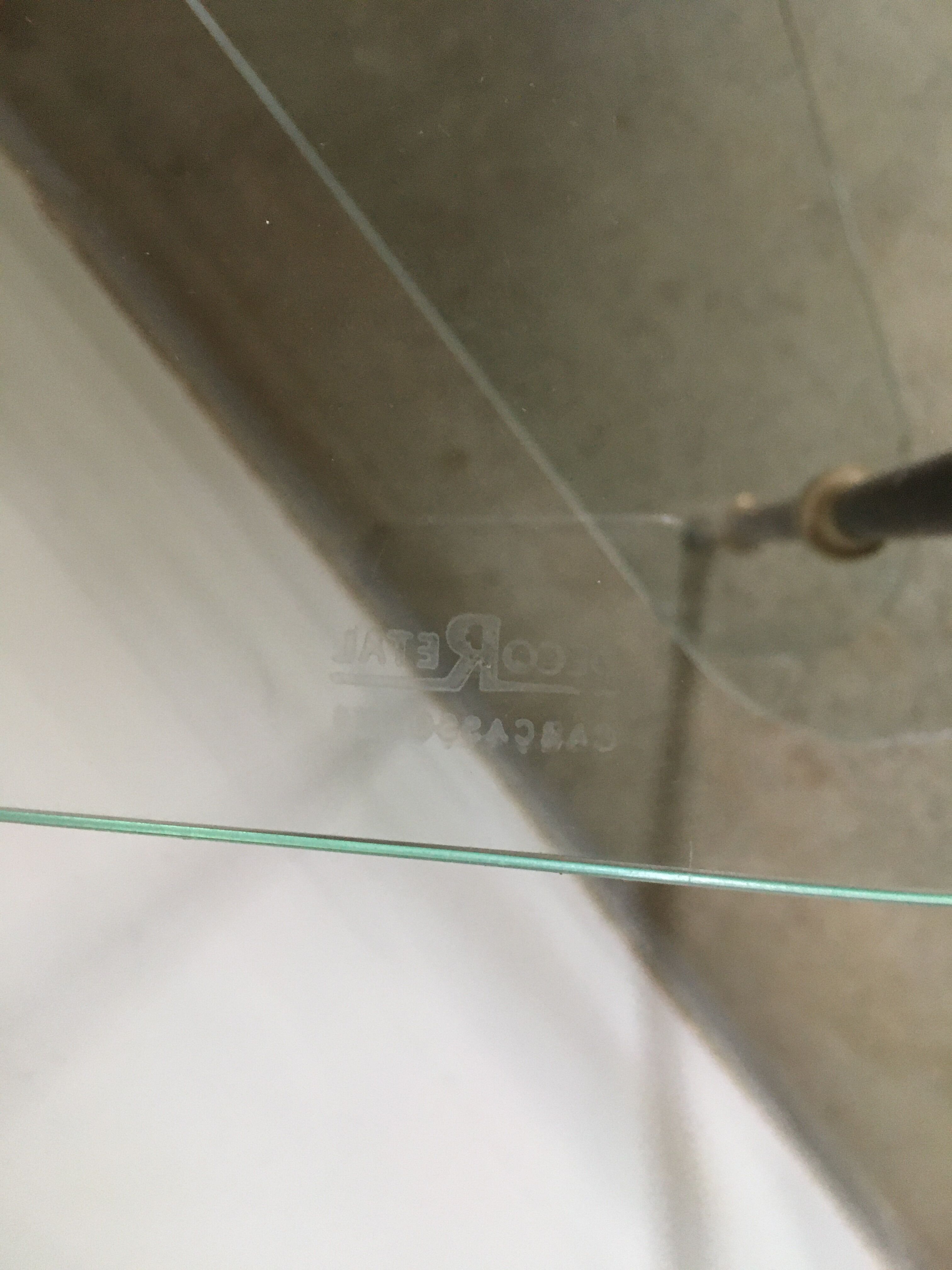 Glass shelf design 1950