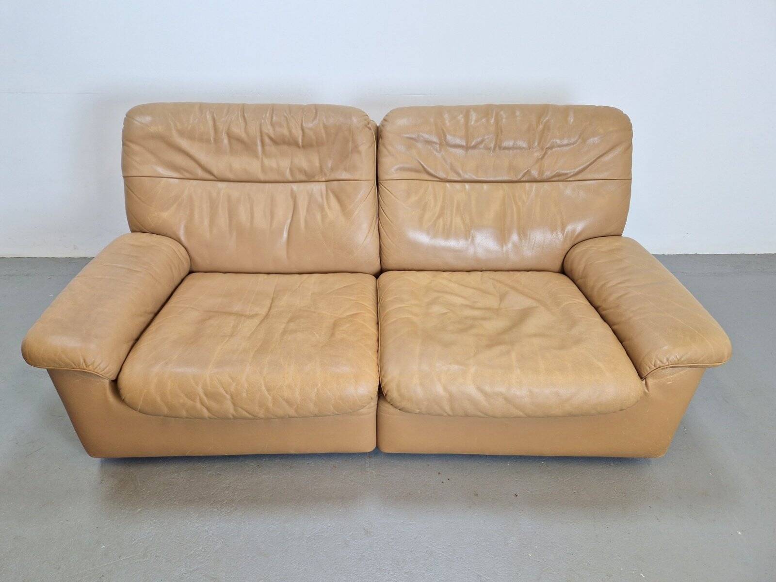 Vintage Leather DS 66 2-Seater Sofa by Carl Larsson for de Sede, 1970s