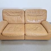 Vintage Leather DS 66 2-Seater Sofa by Carl Larsson for de Sede, 1970s