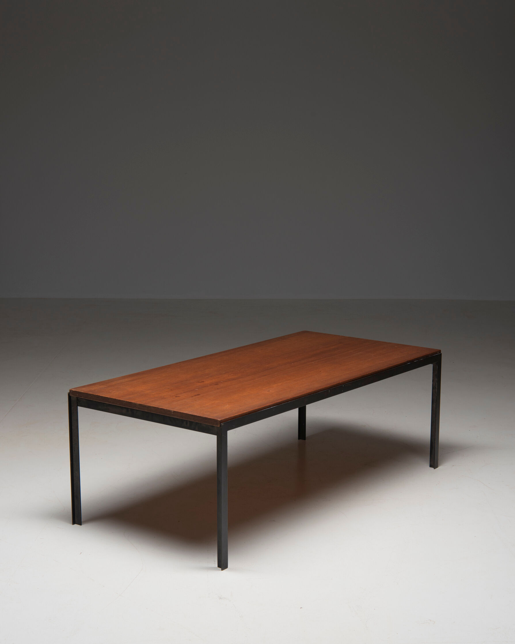 'T-angle' Low table in teak, designed by Florence Knoll for Knoll Int., 1950's