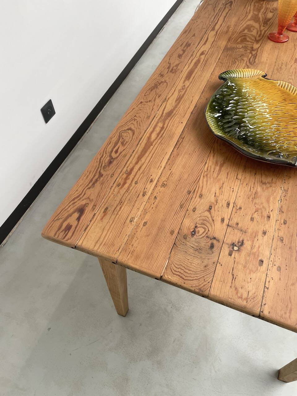 Pine and oak farmhouse table 220 cm