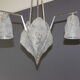 Lustre à plaques d'époque Art Déco signé Degué