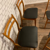 Series of 4 vintage Scandinavian style chairs