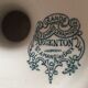 Ceramic cake dish on pedestal