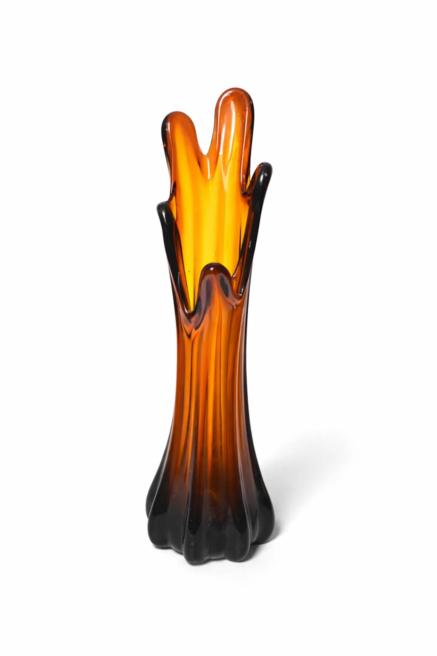 Organic blown glass vase