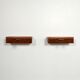 Paire de chevets suspendus scandinave teck 1960s
