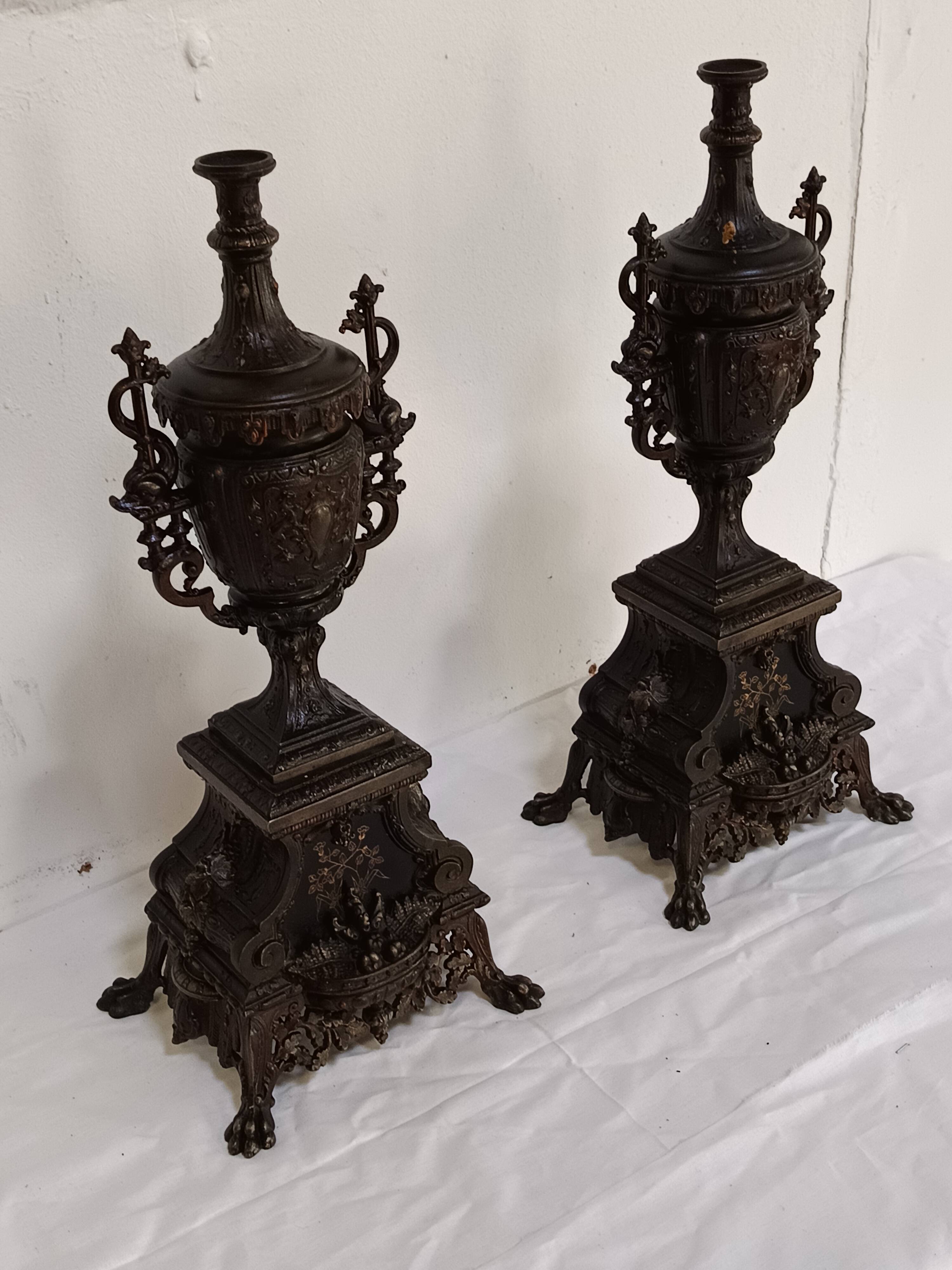 large pair of candlesticks