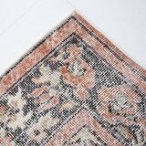 4x7 Antique Brunt Orange Brown Turkish Vintage Rug, 113x202Cm