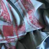 Blue and red butterfly lily of the valley tablecloth 160x240