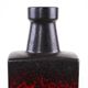 West Germany ceramic vase in black and red, glazed pottery from the 1970s