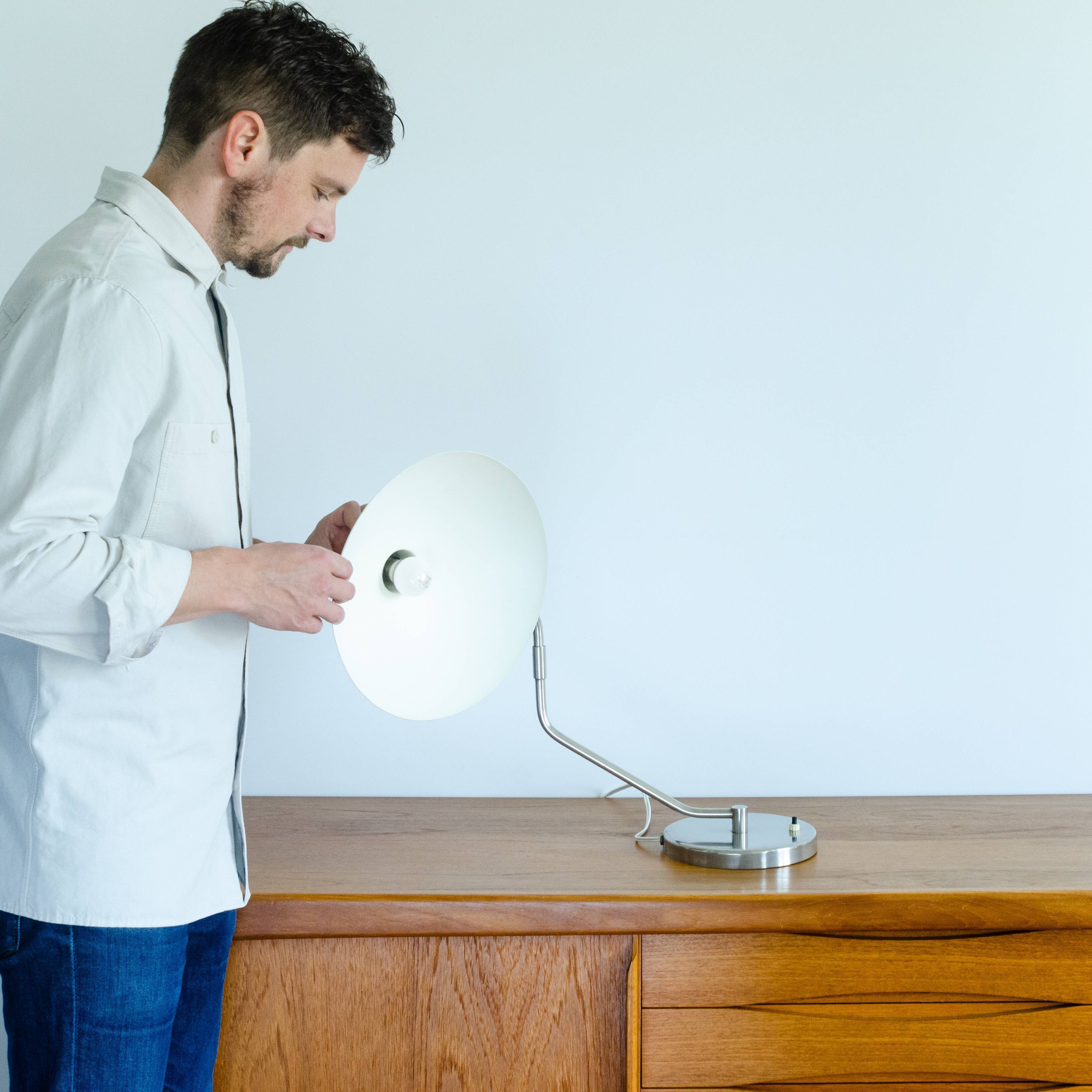 Office lamp, "model no. 8" by Clay Michie - Knoll Associates