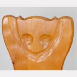Set of 4 wooden chairs with zoomorphic backs, 1960