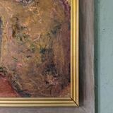 Portrait expressionniste suédois « Tendre » encadré 1965