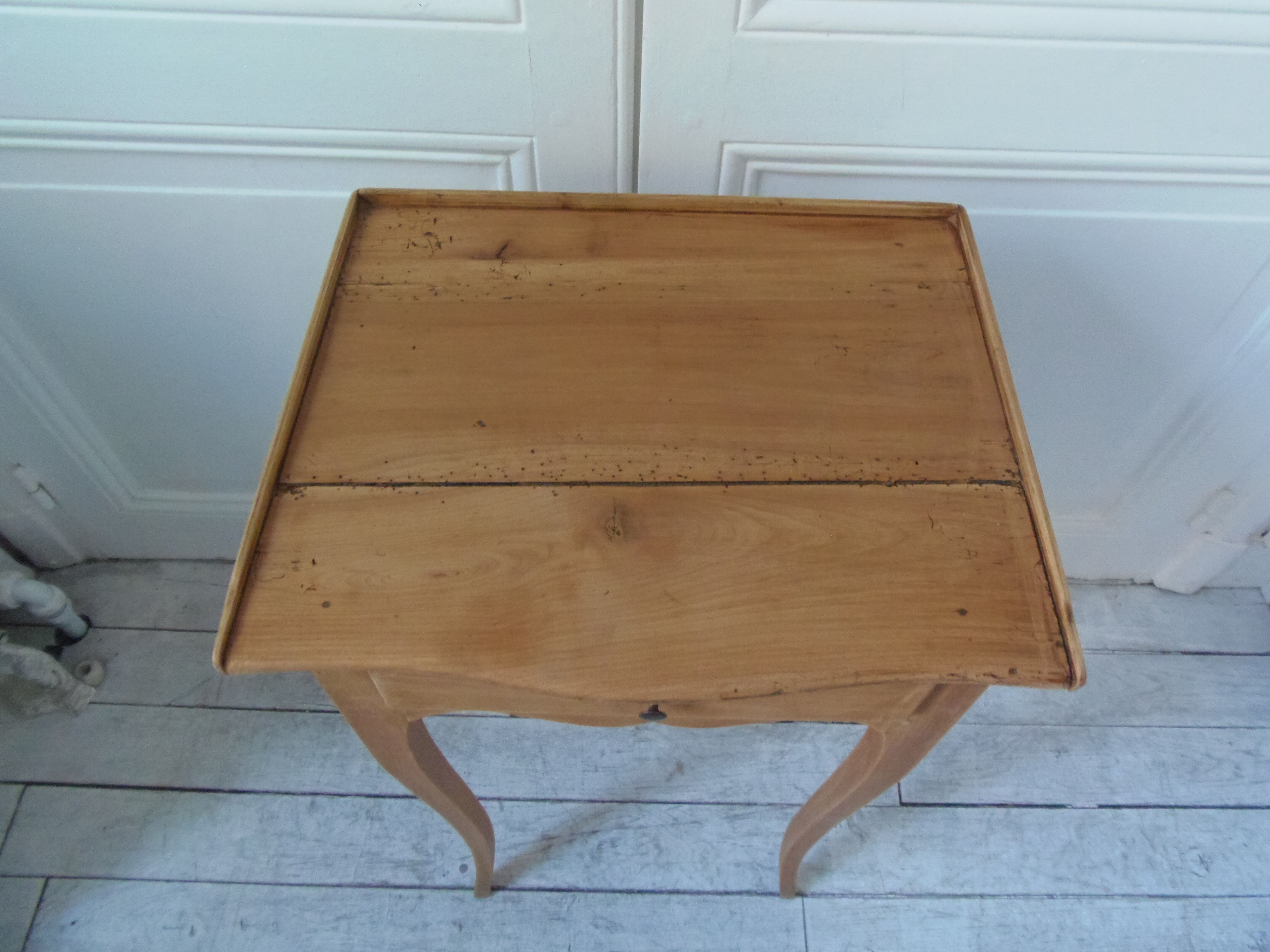 Bedside table from the 1900s, 1 drawer, waxed finish