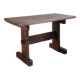 Solid oak coffee table, key stretcher, 1950s.