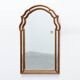 Arched gold-leaf mirror with marbled glass border by Deknudt, Belgium, 20th