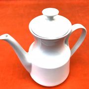 Art deco style coffee pot white porcelain