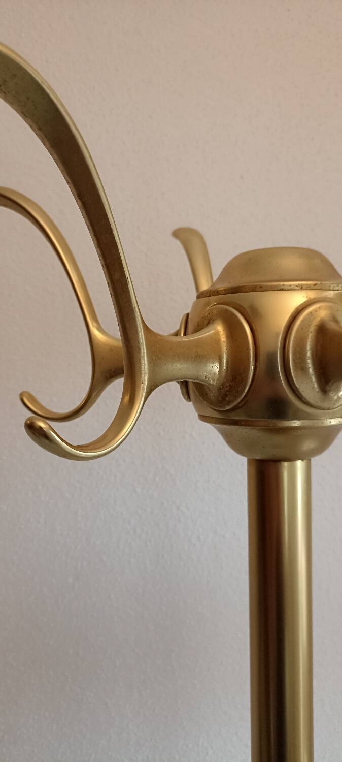 Vintage brass coat rack