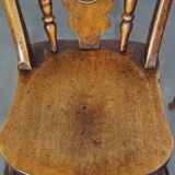 Ensemble de 4 chaises de salle à manger anglaises anciennes du milieu du 19e siècle
