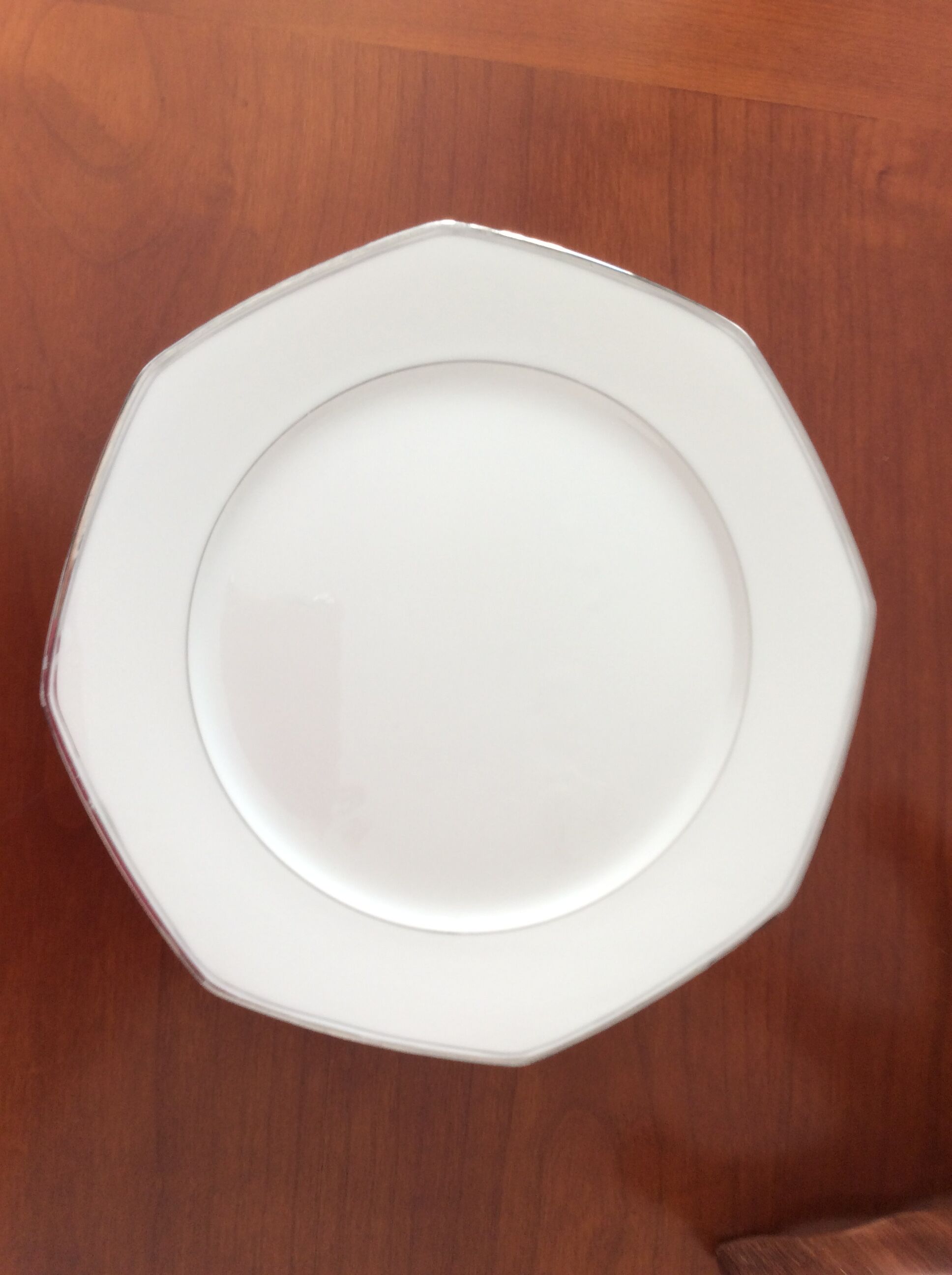 Servant dish on pedestal, octagonal, Limoges porcelain - vintage