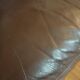 Brown leather sofa