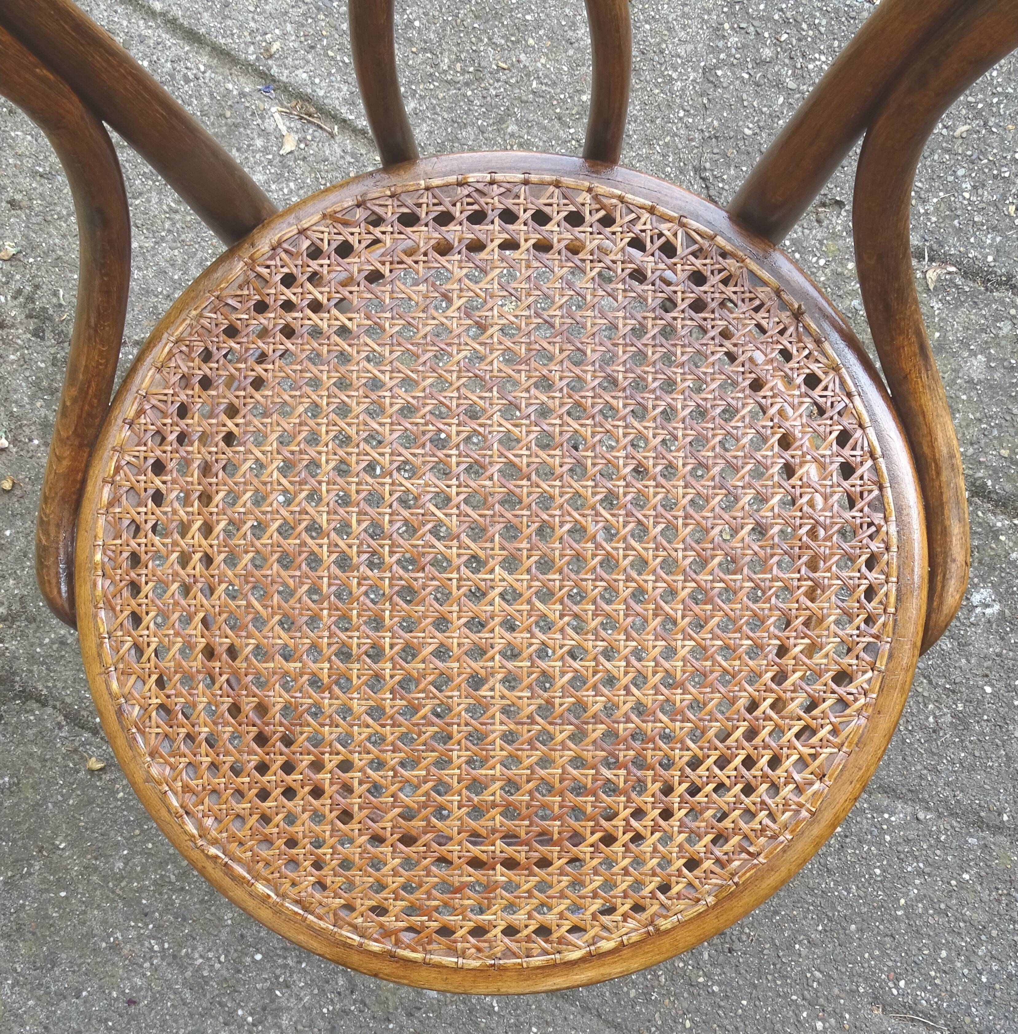Engelstuhl cane bistro chair by Hofmann Austria