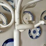 Parrot coat rack with 6 hooks in white curved beech