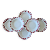 6 large antique deep plates in Saint-Amand earthenware (Nord)