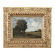 Peinture à l'huile sur panneau, paysage avec un troupeau de moutons, signé V. Bussolino, Italie, 19e siècle