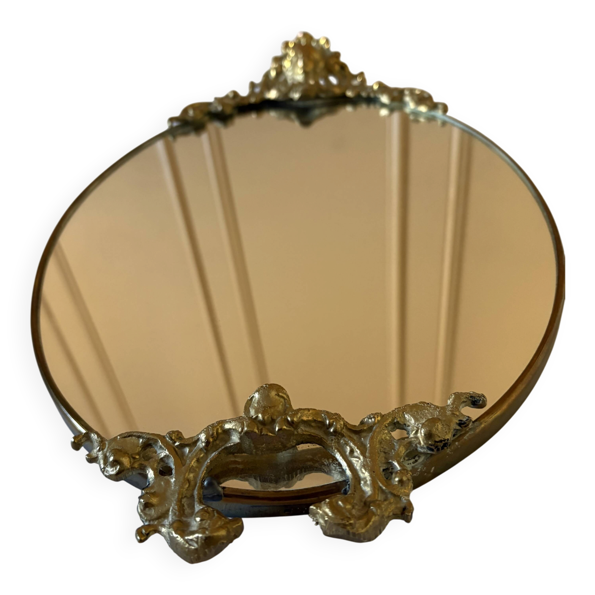 Elegant old oval mirror