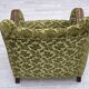 1950s, Danish relax chair, furniture velour, oak wood.