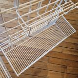 Grille étagère support de rangement mural, déco style 1980
