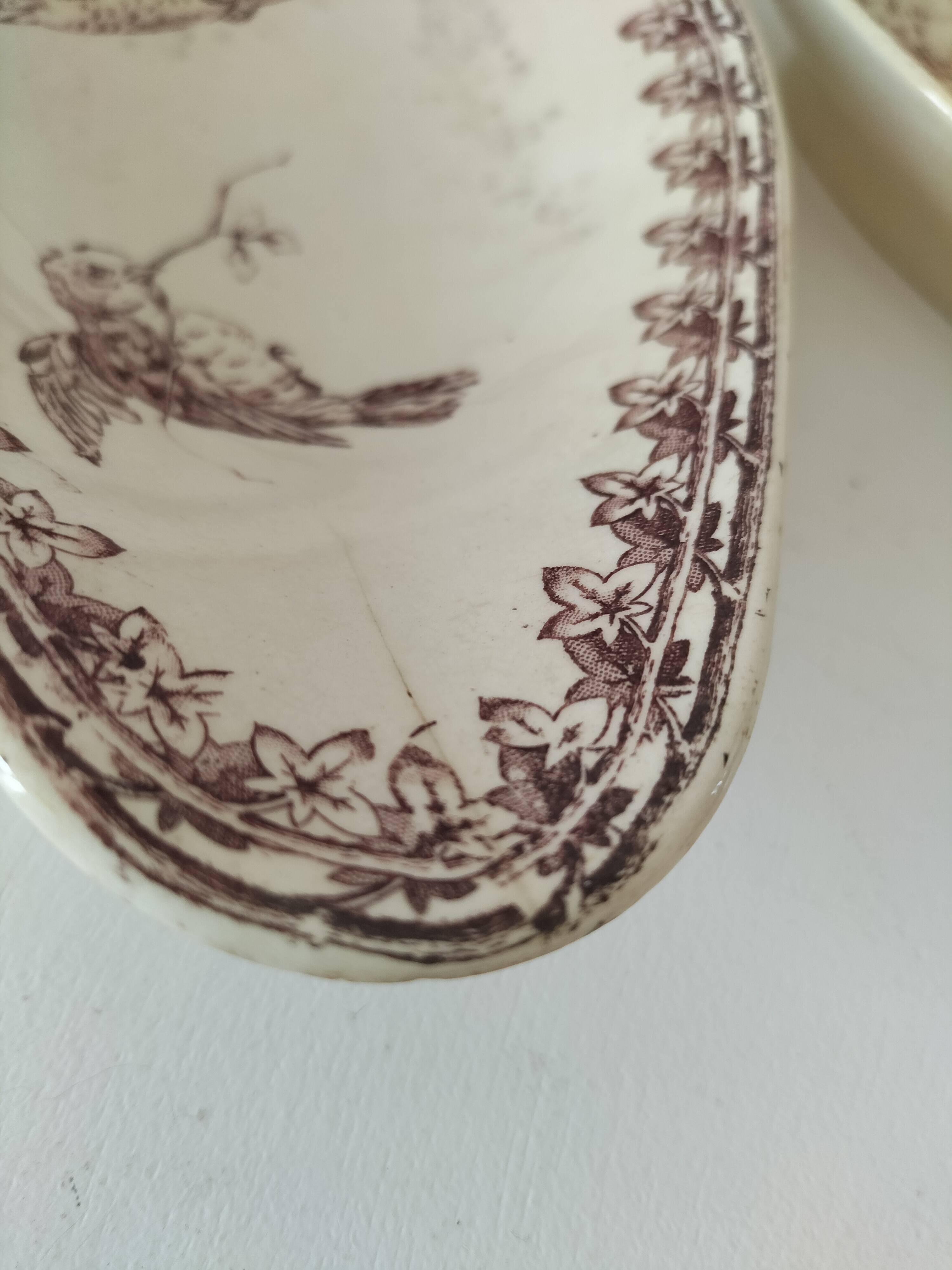 Two vintage U&C Sarreguemines Buffon model dishes