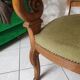 Fauteuil anglais velours vert