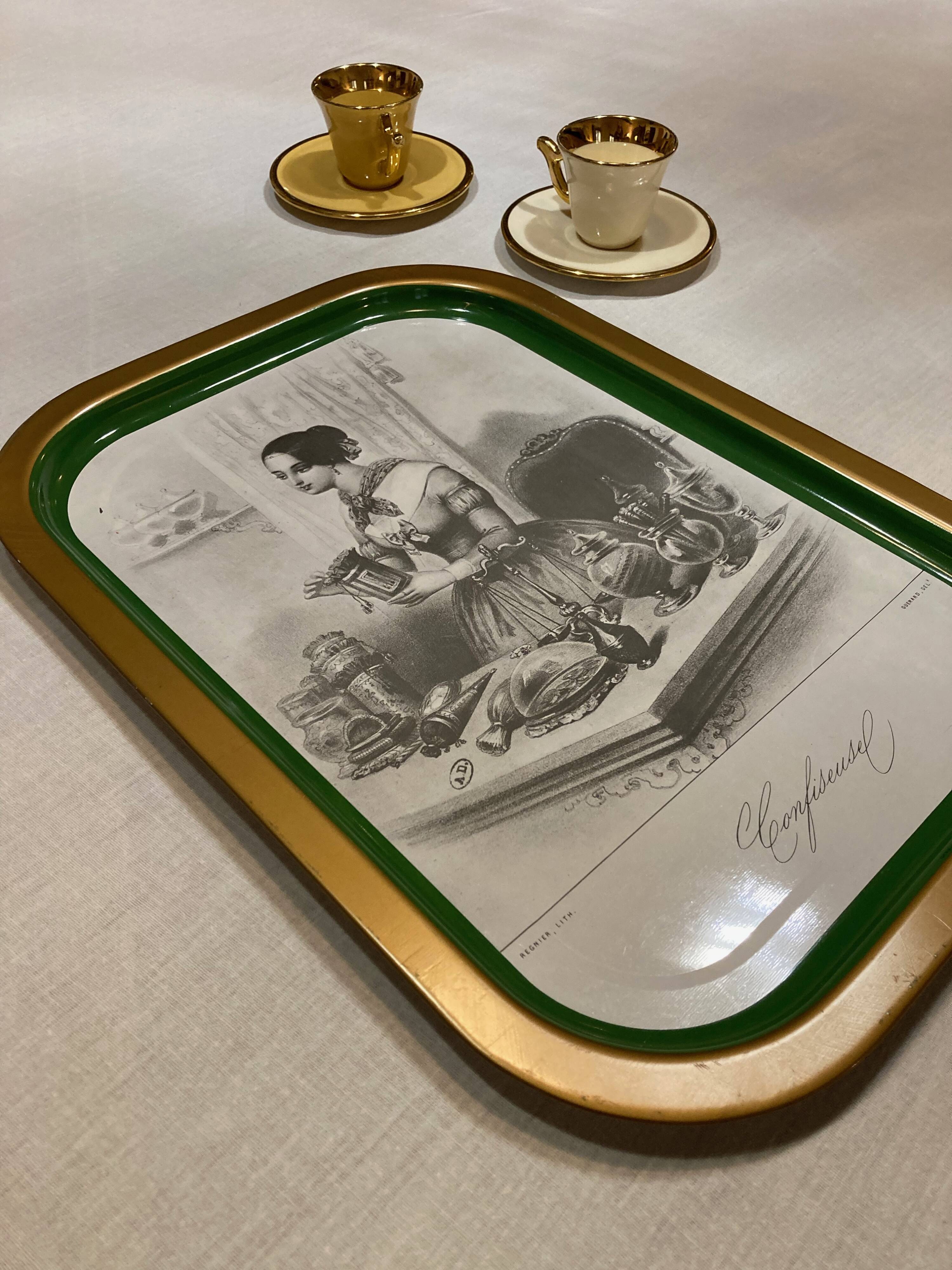 Patisfrance advertising tray, "confectioner", 1970s