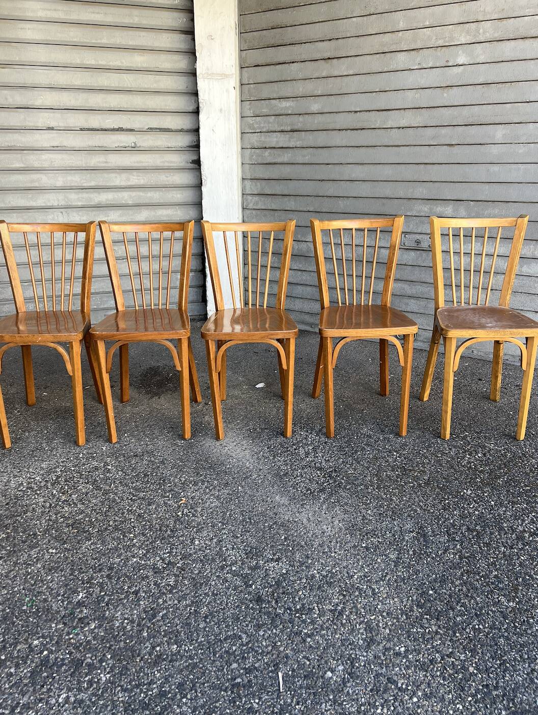 (Lot) 5 Vintage Baumann Bistro Chairs
