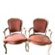 Pair of Louis XV style cabriolet armchairs