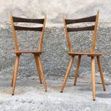 Pair of chairs bistro brasserie vintage Scandinave colorful cake LEGRAND DESIGN