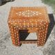 Series of 4 wooden trundle tables with mother-of-pearl inlays, Orient XXth