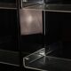 Vintage Space Age bookshelf in black and clear plexiglass – 1970