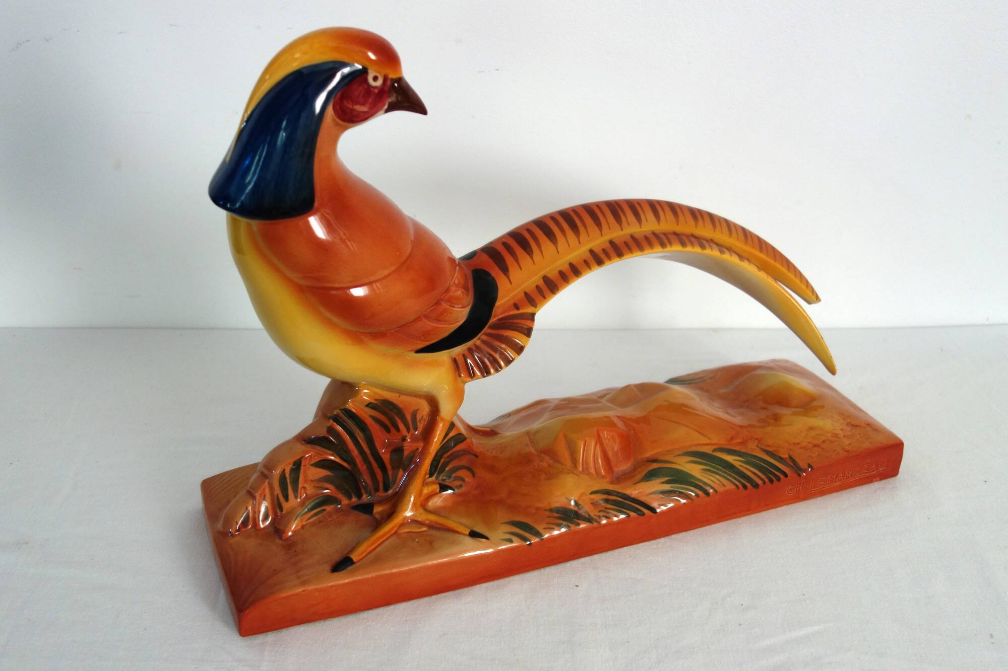 King pheasant by Lemanceau (Saint Clément) circa 1930