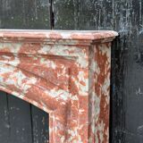 Louis XIV style fireplace in red marble from Languedoc around 1880