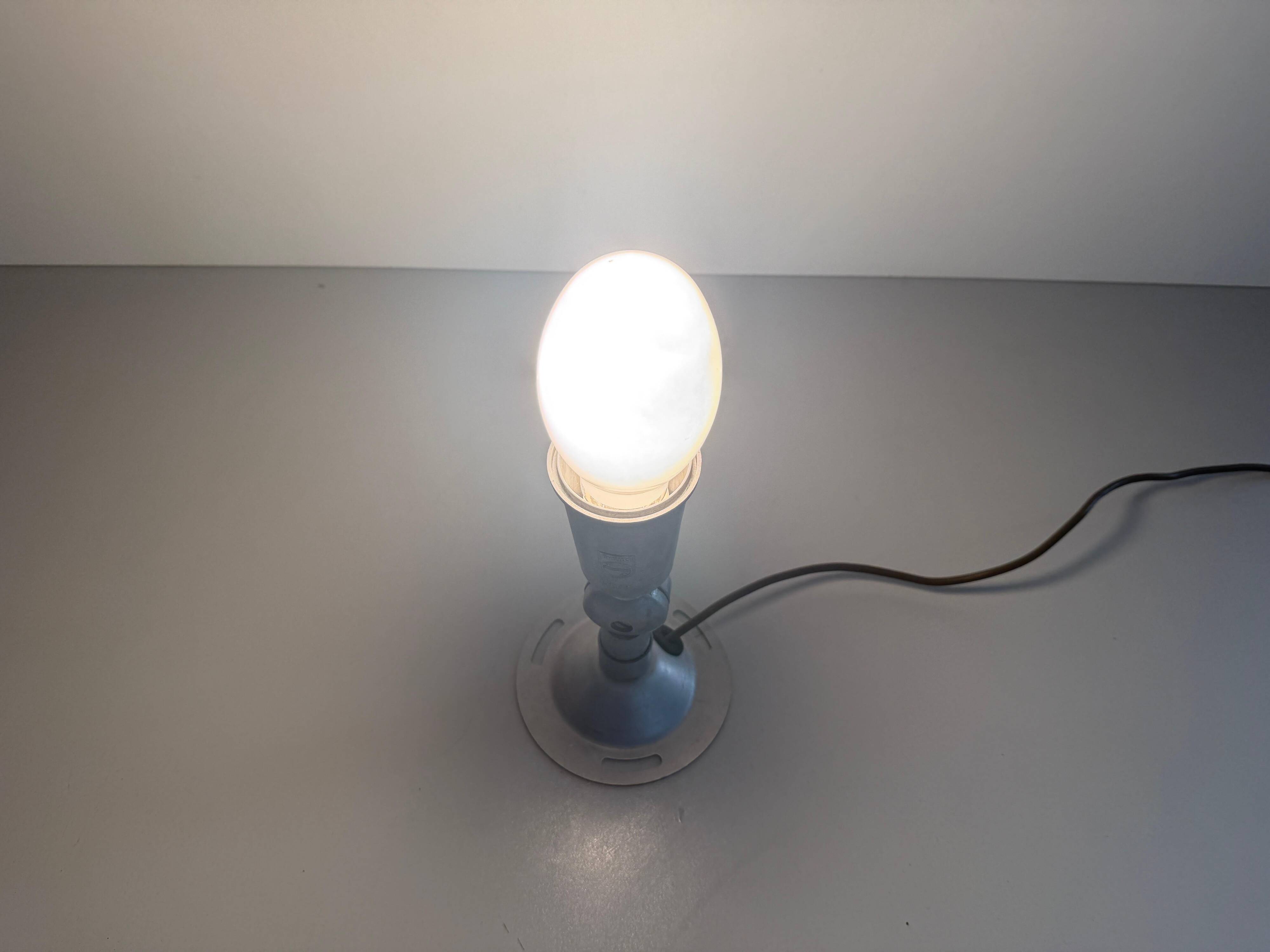 Adjustable head table lamp in aluminium by Philips, 1960s, Germany