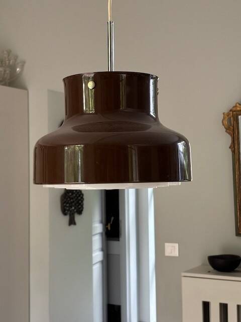 Brown Bumling pendant light by Anders Pehrson-Sweden 1960s
