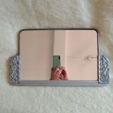 Small Art Deco mirror wood and silver metal