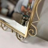 Miroir en or vintage avec cadre orné
