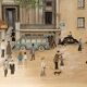 Drawing, Place du Tertre, Montmartre, naive art