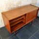Scandinavian sideboard with sliding doors and drawers - teak