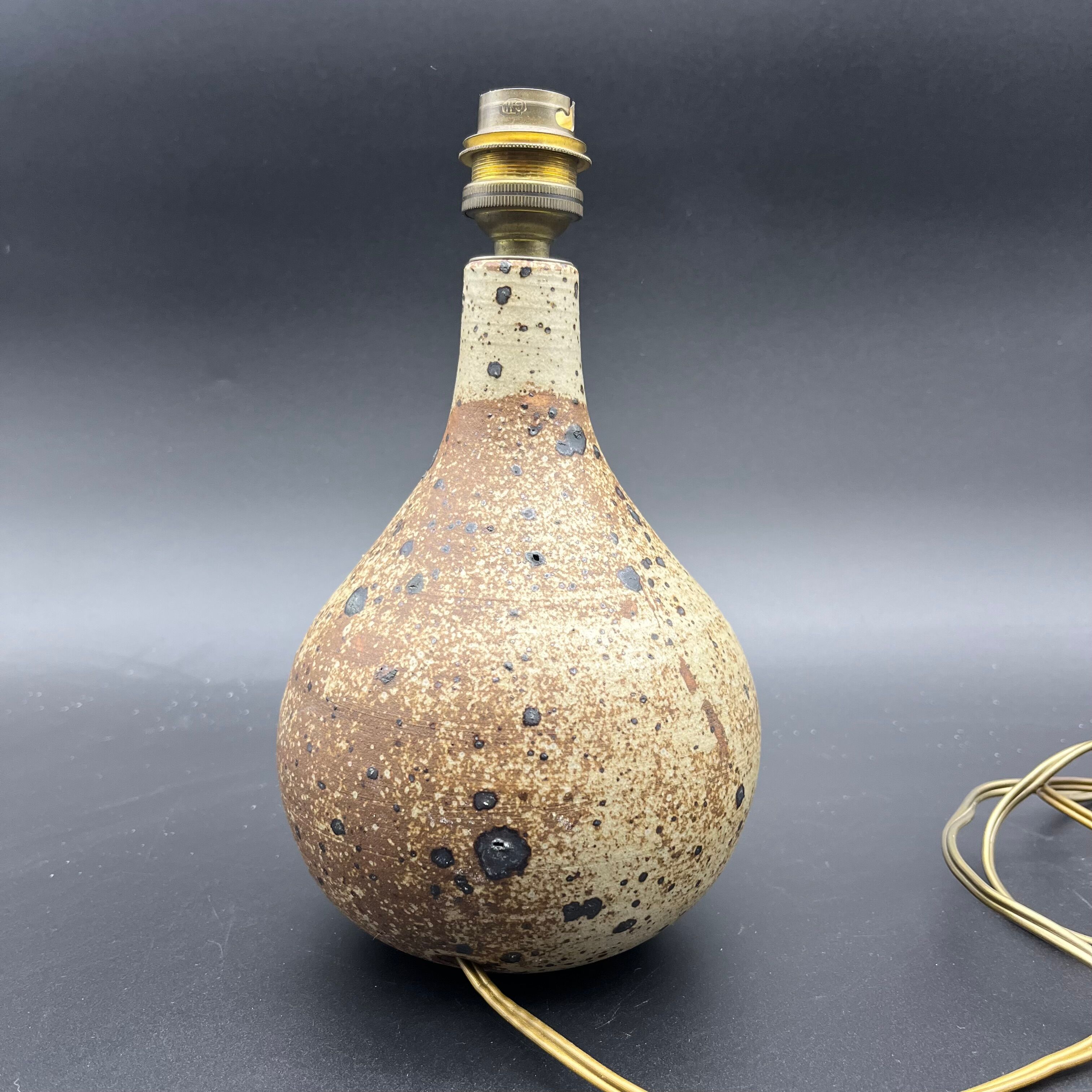 Ceramic lamp gres pyrite pear shape style