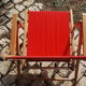 Chaise camping vintage rouge